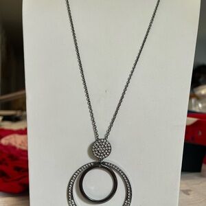 Paparazzi Silver Circle Pendant Necklace